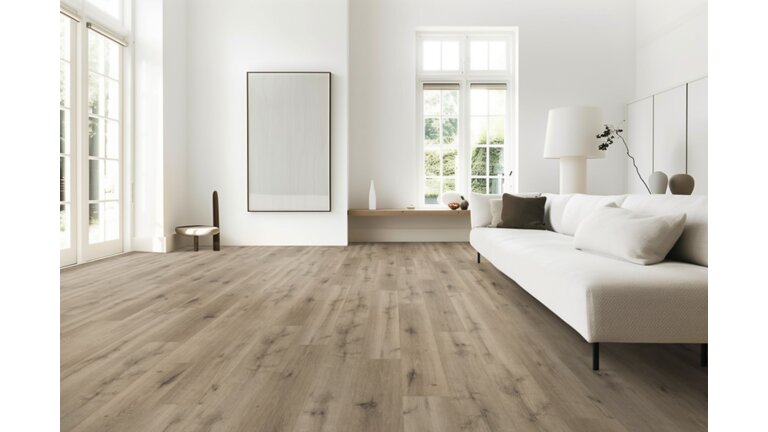 Eterna Vinylboden in Holzoptik für helle moderne Wohnräume
